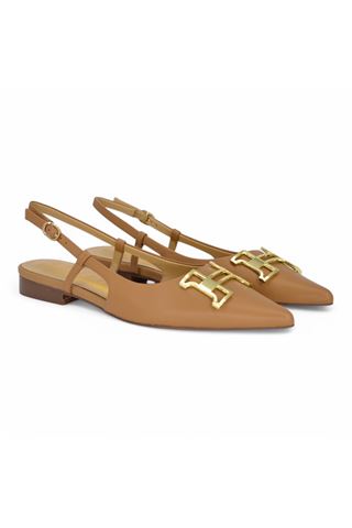 Slingback donna in pelle colore cuoio. CHICONIC | 218-CUOIO