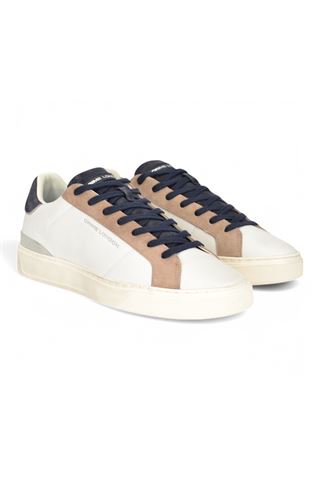 Sneaker uomo in pelle colore bianco. CRIME | 14700-10
