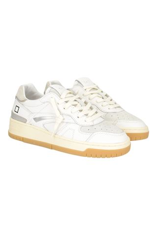 Sneaker donna in pelle colore bianco DATE | W421TP-CAWH