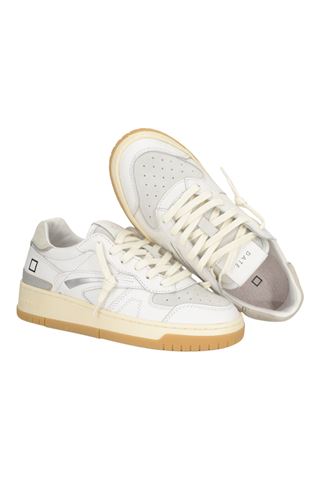 Sneaker donna in pelle colore bianco DATE | W421TP-CAWH