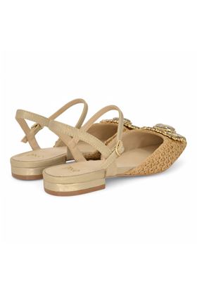 Slingback in raffia colore naturale. EXE' | 355-NATURALE