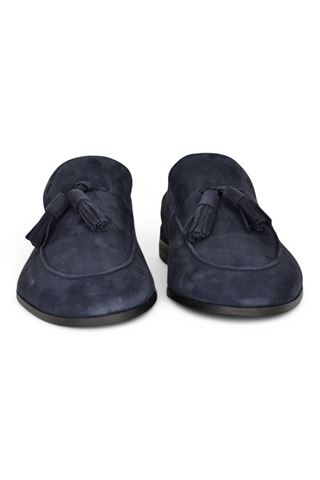 Mocassino uomo in camoscio colore blu notte. FRAU | 34D4-BLU