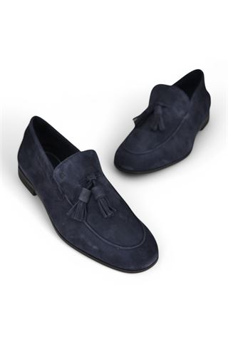 Mocassino uomo in camoscio colore blu notte. FRAU | 34D4-BLU