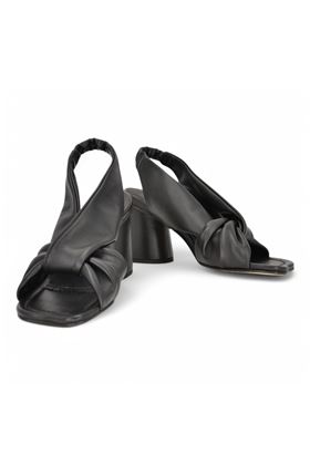 Sandalo donna in neppe colore nero. POEVE | 7ELLE73-NERO