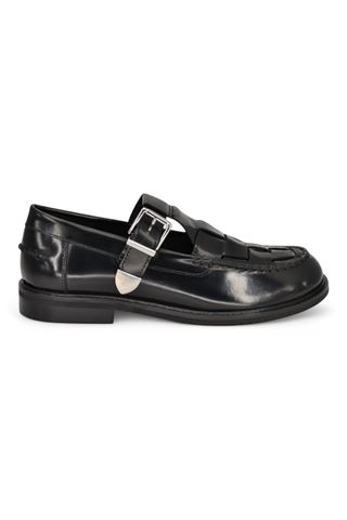 Mocassino donna in vitello spazzolato colore nero. POEVE | JPG71-NERO