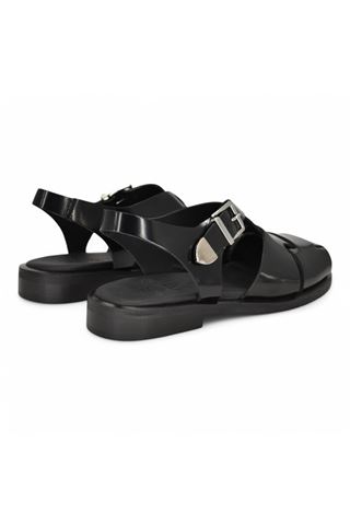 Mocassino donna in vitello spazzolato colore nero. POEVE | MAC1-NERO