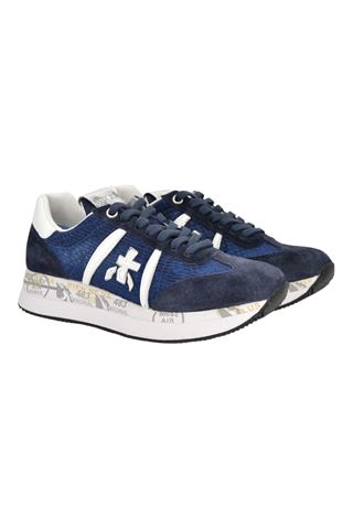 Sneaker donna Premiata in camoscioe e tela colore blu. PREMIATA | CONNY-7368