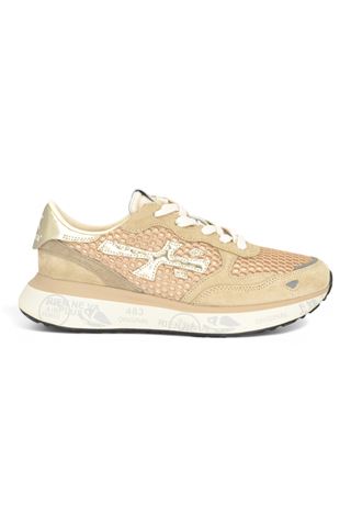 Sneaker donna in corda effetto rete colore beige. PREMIATA | LAURYN-7486