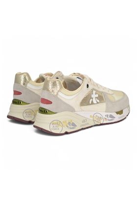 Sneaker in camosciuo e nyoln effetto rete colore panna. PREMIATA | MASED-7399