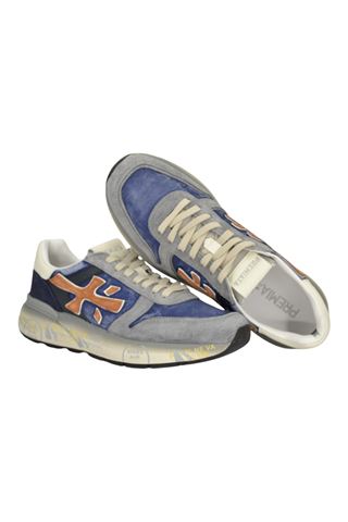 Sneaker uomo in camoscio e tela colore blu. PREMIATA | MICK-7215
