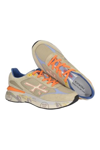 Sneaker uomo in camoscio e tela colore sabbia. PREMIATA | MOERUN-7301