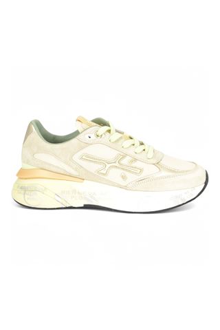 Sneaker donna in camoscio e nylon colore beige. PREMIATA | MOERUND-7466