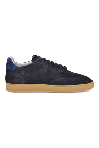 Sneaker uomo in nabuk colore blu notte. SOLDINI | AKIRA-BLU