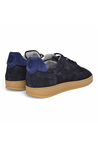 Sneaker uomo in nabuk colore blu notte. SOLDINI | AKIRA-BLU