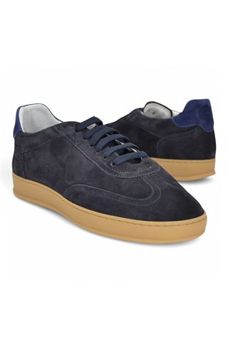 Sneaker uomo in nabuk colore blu notte. SOLDINI | AKIRA-BLU