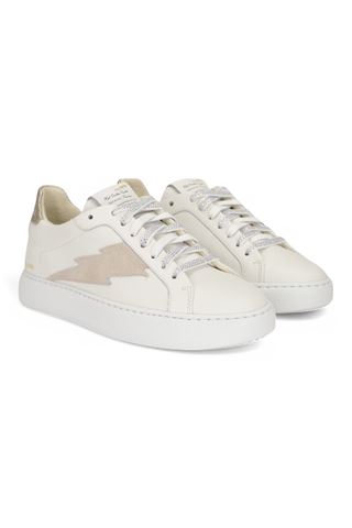 Sneaker donna in pelle colore bianco. STOKTON | LTD3-BIANCO