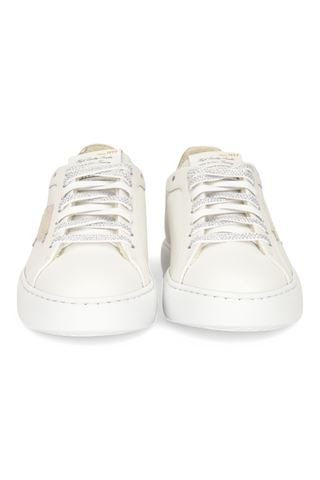 Sneaker donna in pelle colore bianco. STOKTON | LTD3-BIANCO
