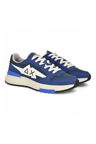 Sneaker uomo in pelle e nylon colore blu. SUN68 | 35120-07