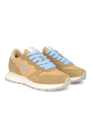 Sneaker donna in camoscio e nylon colore beige scuro SUN68 | 35201-16
