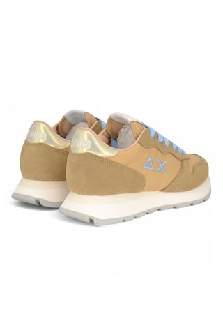 Sneaker donna in camoscio e nylon colore beige scuro SUN68 | 35201-16