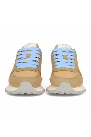 Sneaker donna in camoscio e nylon colore beige scuro SUN68 | 35201-16
