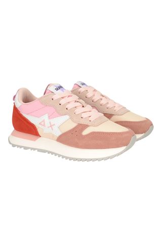 Sneaker  donna Sun 68 in nylon e camoscio colore rosa. SUN68 | 35211-39