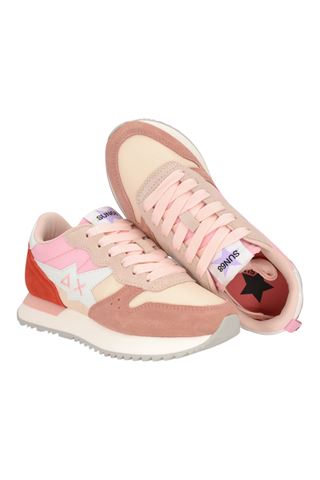 Sneaker  donna Sun 68 in nylon e camoscio colore rosa. SUN68 | 35211-39