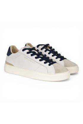 Sneaker uomo Crime in pelle colore panna. CRIME | 19700-10