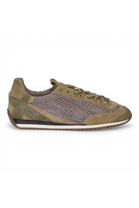 Sneaker donna Cromier in camoscio colore fango. CROMIER | C101-FANGO