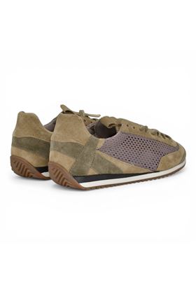 Sneaker donna Cromier in camoscio colore fango. CROMIER | C101-FANGO