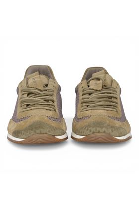 Sneaker donna Cromier in camoscio colore fango. CROMIER | C101-FANGO