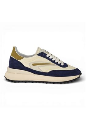 Sneaker uomo Date in tessuto e camoscio colore panna. DATE | M441ATNY-IB