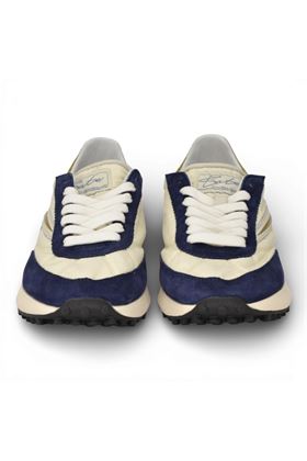 Sneaker uomo Date in tessuto e camoscio colore panna. DATE | M441ATNY-IB