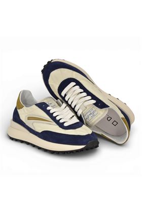 Sneaker uomo Date in tessuto e camoscio colore panna. DATE | M441ATNY-IB