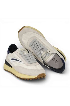 Sneaker uomo Date in tessuto e camoscio colore bianco. DATE | M441ATNY-WL