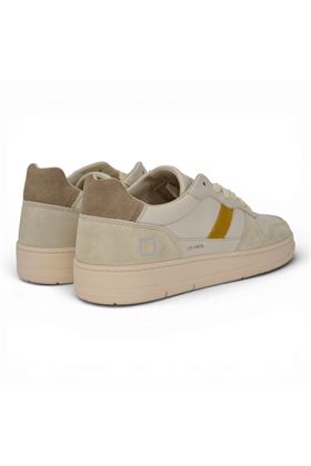 Sneaker uomo Date in pelle colore bianco sporco. DATE | M441C2VC-IV