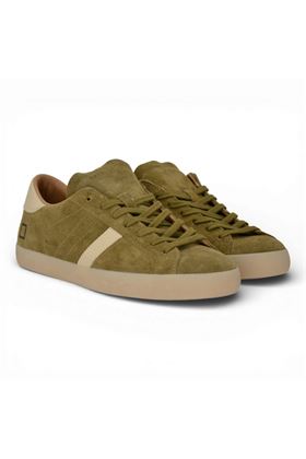 Sneaker uomo Date in camoscio colore militare. DATE | M441HLCO-AR