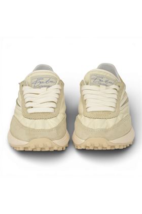 Sneaker Date donna in camoscioe e tela colore panna. DATE | W441ATNY-IV