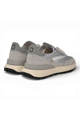 Sneaker Date donna in camoscioe e tela colore argento. DATE | W441ATNY-SL