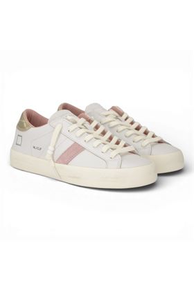 Sneaker donna Date in pelle colore bianco. DATE | W441HLCA-WM