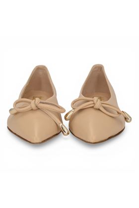 Ballerina donna Detail in pelle colore crema. DETAIL | A5906-CREMA