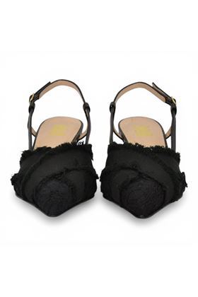 Slingback Detail in tessuto colore nero. DETAIL | X1526PZ-NERO