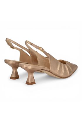 Slingback Detail in pelle colore platino rosato. DETAIL | X1527-PLATINO