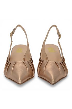 Slingback Detail in pelle colore platino rosato. DETAIL | X1527-PLATINO