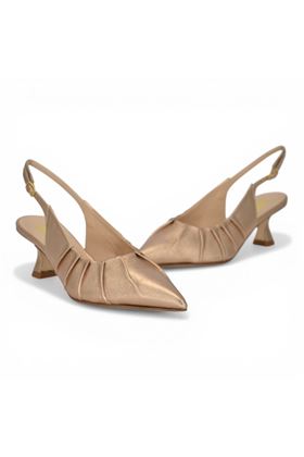 Slingback Detail in pelle colore platino rosato. DETAIL | X1527-PLATINO