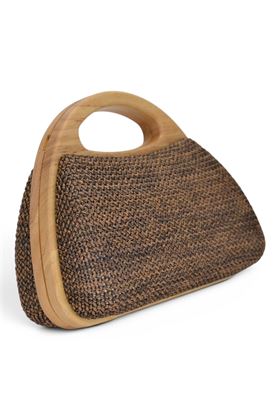 Borsa Exè in rafia colore marrone. EXE' | 002-BROWN