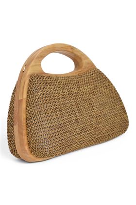 Borsa Exè in rafia colore beige. EXE' | 002-TAN