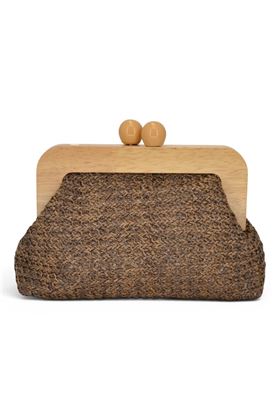 Borsa Exè in rafia colore marrone. EXE' | 003-BROWN