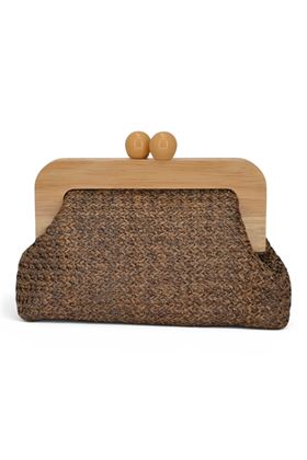 Borsa Exè in rafia colore marrone. EXE' | 003-BROWN