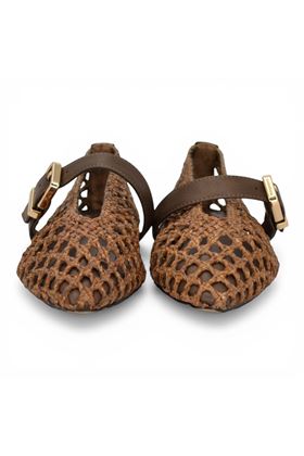 Ballerina Exè intrecciata colore marrone. EXE' | 231-BROWN